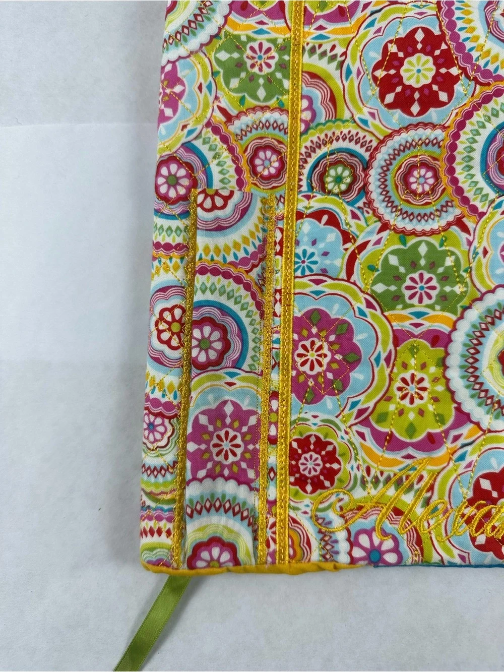 Handmade Monogrammed-‘Alexandra’ Journal Holder with Pen Slot